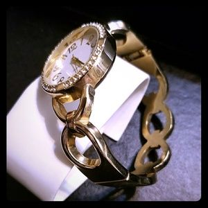 Gold Woman's Bangle Styled Watch